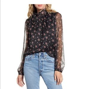 Floral sheer blouse (All in Favor, size S)
